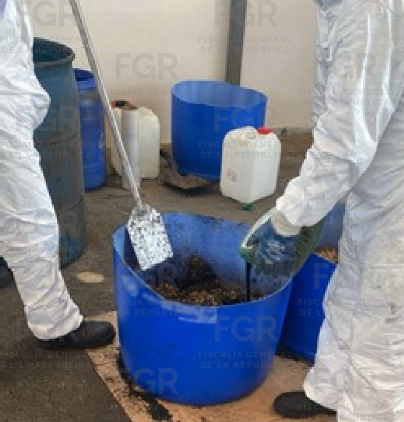 FGR incineró 97 toneladas de químicos